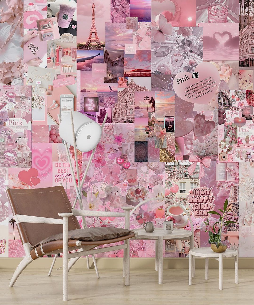 現代アート　オオヤサヤカ　Pink×Pink　ピクン×ピンク　コラージュアート 現代アート オオヤサヤカ Pink×Pink ピクン×ピンク コラージュアート