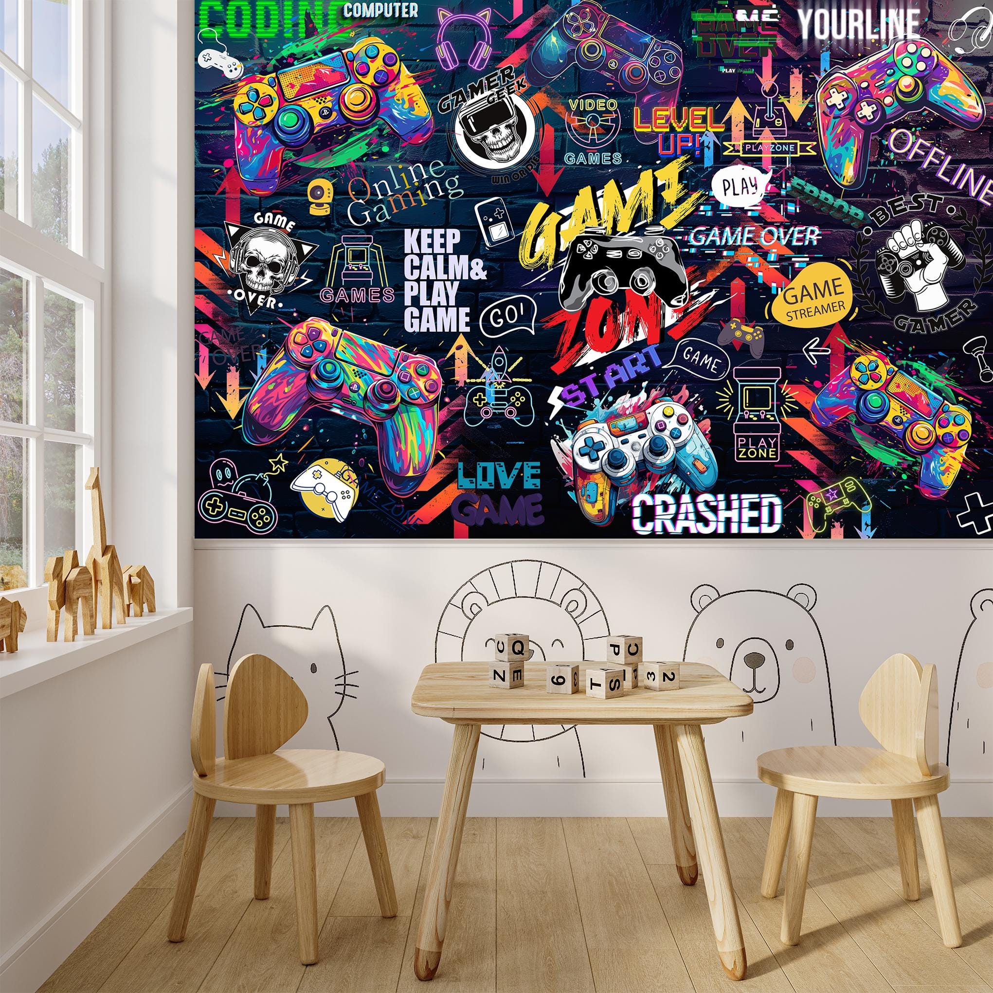 CoolChange Neo Gaming City Tapiz De Pared