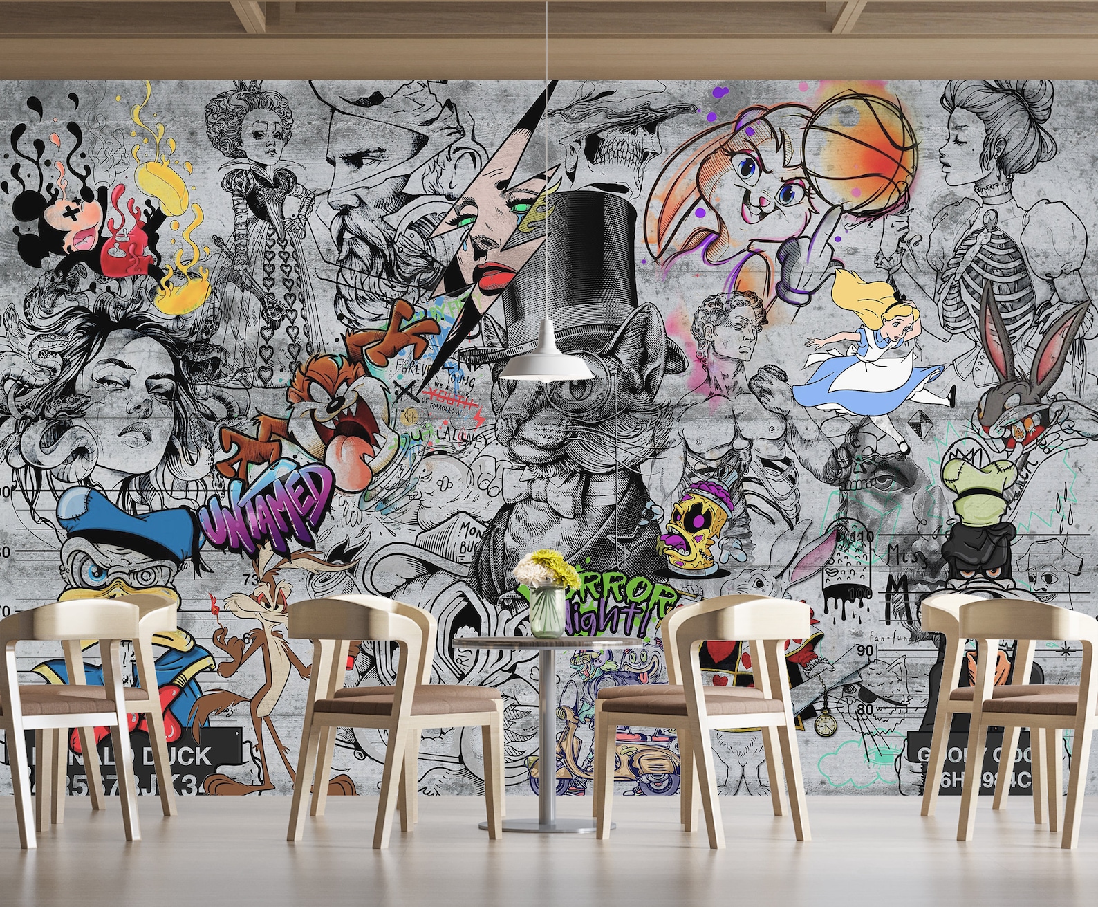 Urban Street Art Wallpaper Cartoon Graffiti Street Art Modern & Collag