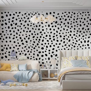 Abstract Art Deco Wallpaper Black and White Accent Wall Mural Wallpaper Peel and Stick Minimalist Living Room & Kitchen Wallpaper