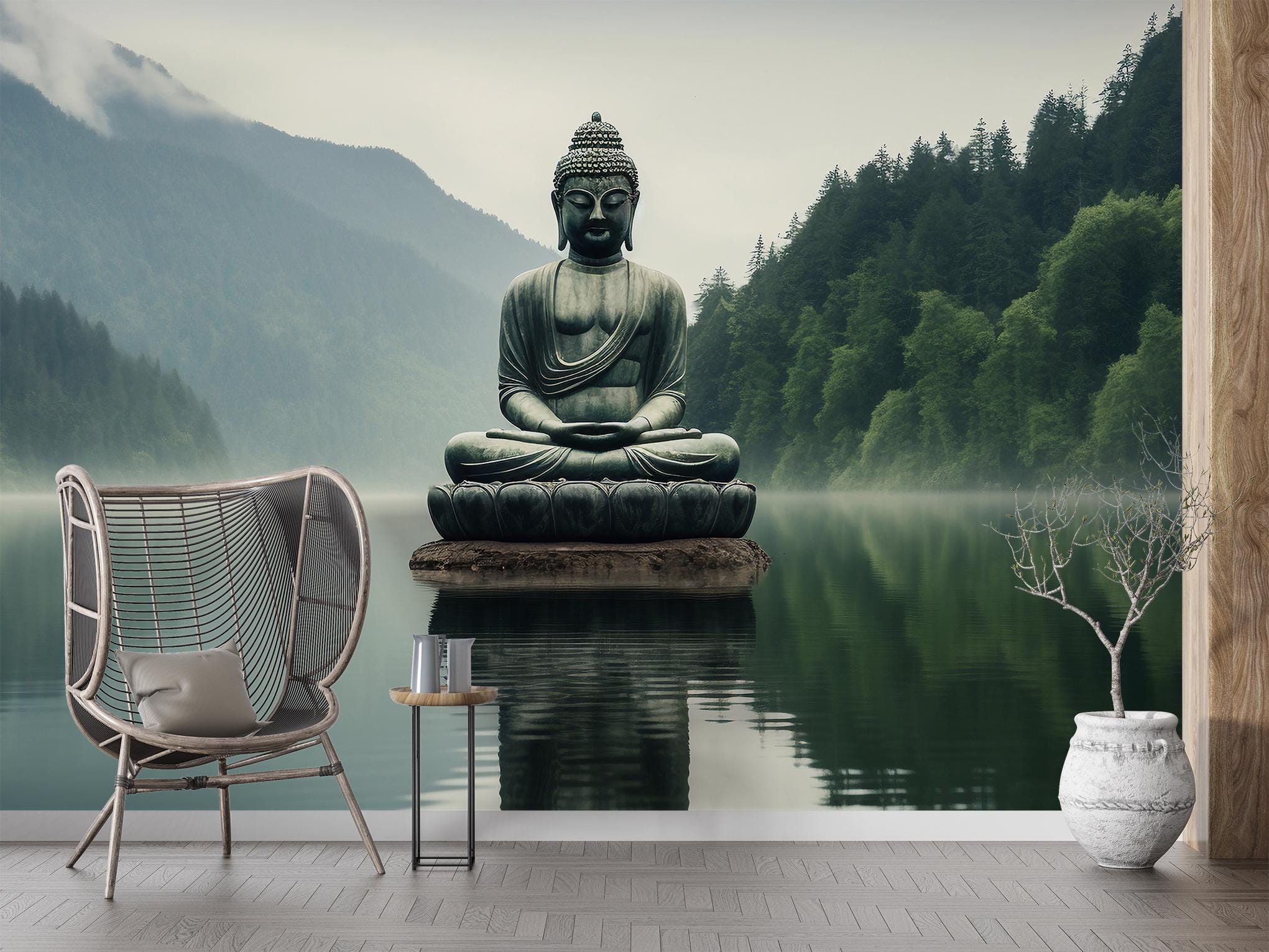 Buddha Wall Mural - Etsy