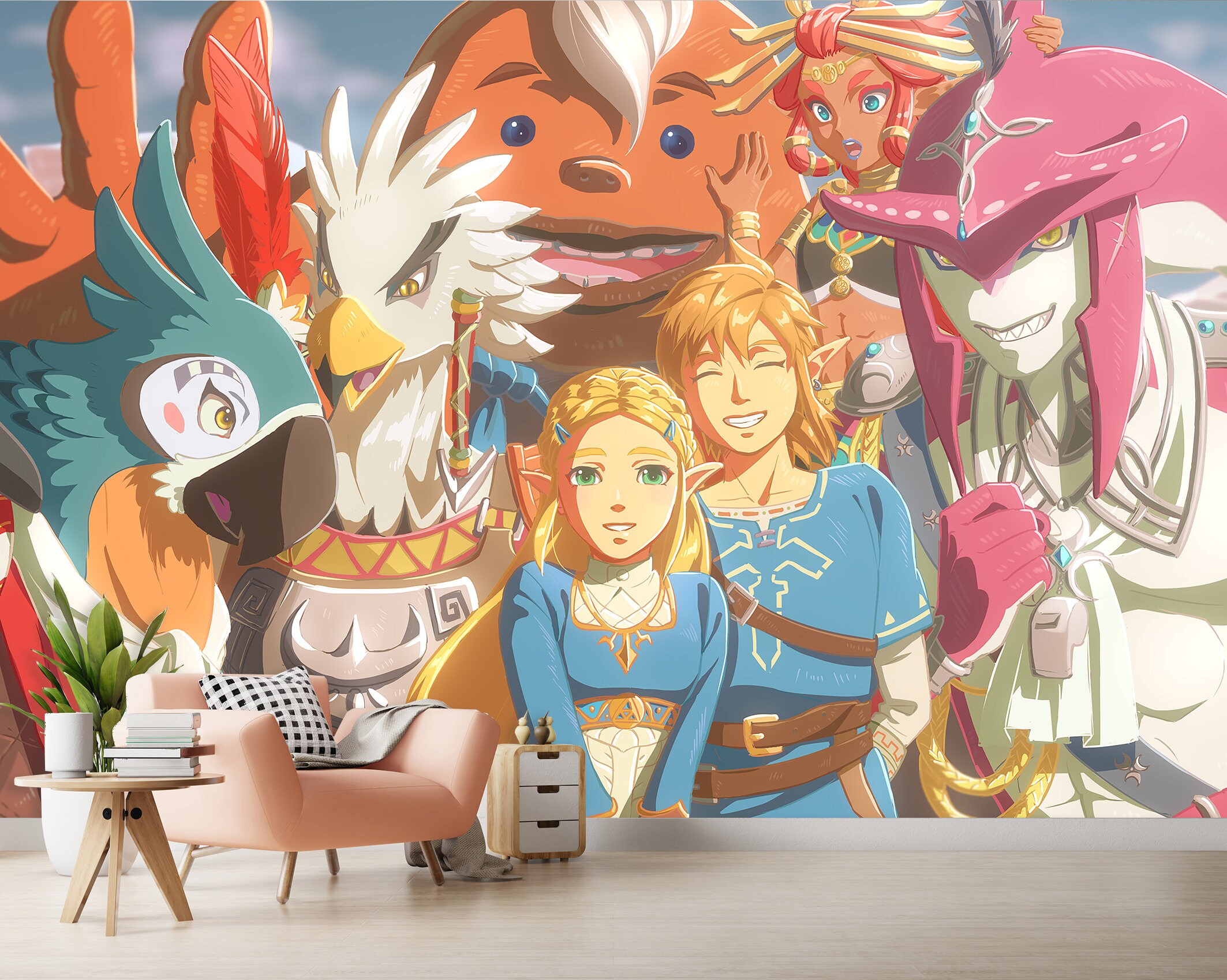 Mural wallpaper Legend of Zelda Breath of the wild Peel and Etsy
