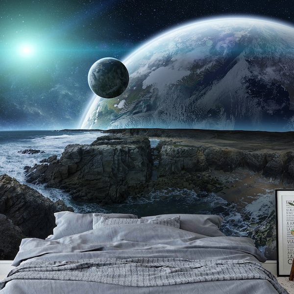 Space Wall Mural Etsy