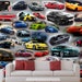 Mural Cars Collage Peel and Stick Wallpaper Sport & Cars Wall Art Super