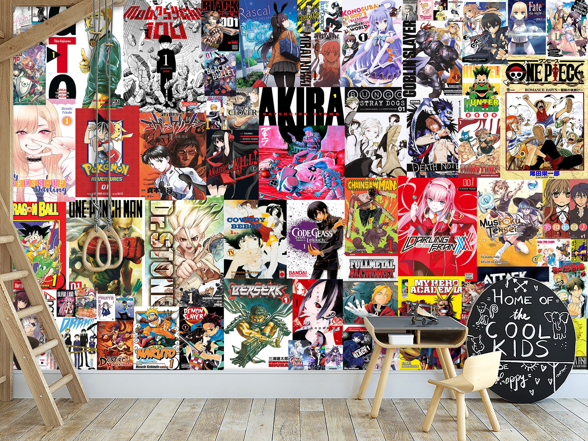 PRINTED 144 PCS Manga Panel Wall Collage, Anime Wall Collage Kit