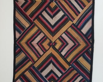 Vintage Tibetan Patchwork Tapestry, Asian Wall Decor