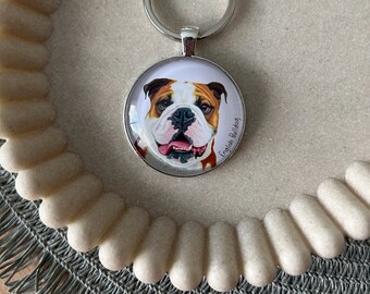 Sleutelhanger Engelse Bulldog - Sleutelhanger Engelse Bulldog - Cadeau voor Bulldogliefhebbers