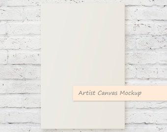 Artist Canvas Mockup aan de muur - meerdere maten