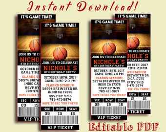 Basketball Ticket Etsy