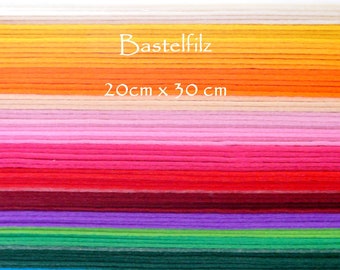 Bastelfilz, 20cm x 30 cm, 2mm, DIY, Farbwahl