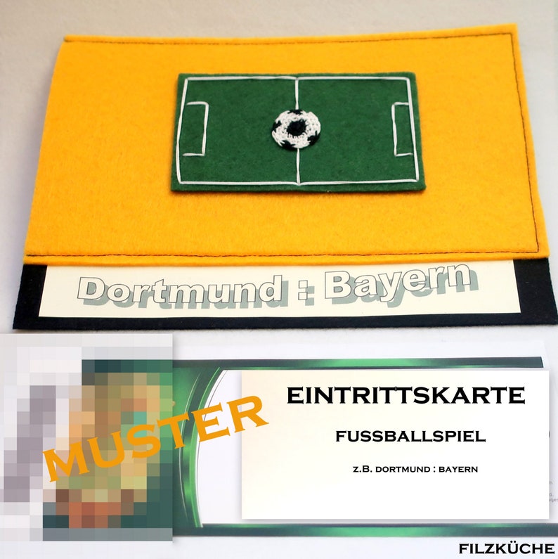 Fußball Ticket Eintrittskarte Gutschein Tasche Verpackung Fan | Etsy