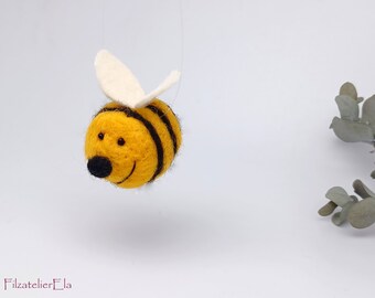 Bee, felted, mini, hanger, Easter decoration