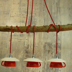 3-cup lamp "Nature" with branch, also available with 4 or 5 cups.