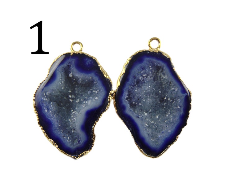 Rare Geodes Finding DIY Jewelry Making Supplies Red Earrings Components Purple Cave Geode Gold Plated Earring Connectors DIY Earrings