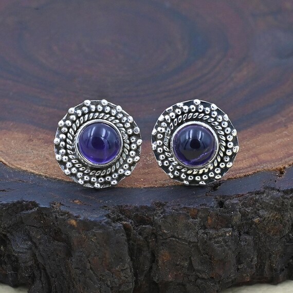 Borchie Rotonde In Ametista Da 6 Mm-orecchini In - Italia