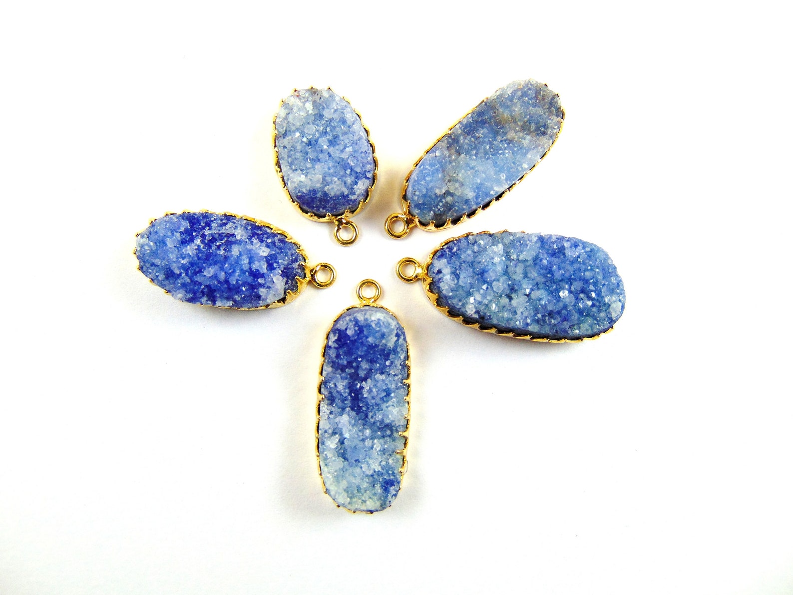 Druzy Connectorfinding Supply Jewelry Making Druzy Stone Oval Etsy