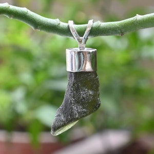 High Quality Moldavite Pendant, 4.96 Gram Green Moldavite Pendant, 925 Silver Pendant for Necklace, Czech Moldavite, New Handmade Jewelry