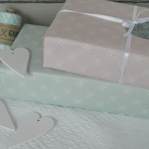 Geschenkpapier Blümchen mint, 3m x 35cm