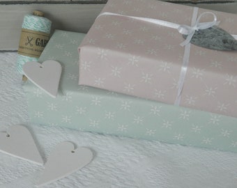 Flores para envolver regalos color menta, 3 m x 35 cm