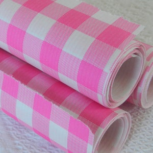 Geschenkpapier Vichy Pink Fluor, 3mx30cm Bild 2