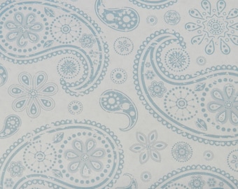 Papel de regalo azul paisley, 3 m, 35 cm de ancho