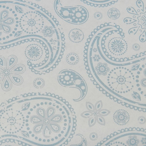 Geschenkpapier Paisley blau, 3m, 35cm breit