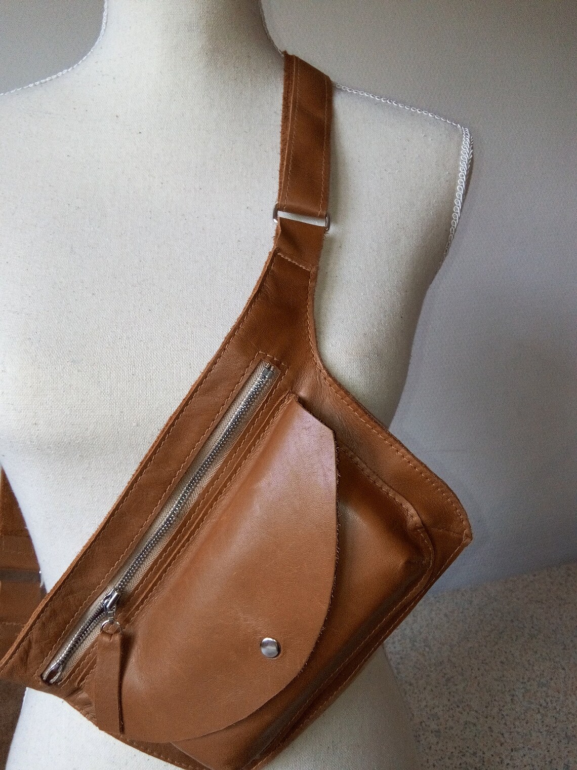 Sac De Ceinture Flint Marron En Coton, Style Boho Unisexe, Neuf Avec Emballage