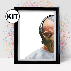 Kreuzstich Stickpackung - Film Kreuzstich Stickmuster - Stickmuster - Stickpackung - Horror Kreuzstich - Alter Film - K-911