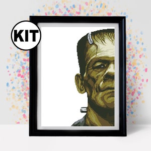 Cross Stitch KIT - Movie Cross stitch pattern - Embroidery Designs - Needlepoint Kits - horror cross stitch -  Old Movie - K-914