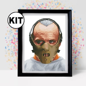 KIT Punto Croce - Schemi Punto Croce Film - Disegni da Ricamo - Kit Punto Croce - Punto Croce Horror - Clown - Vecchio Film - K-910