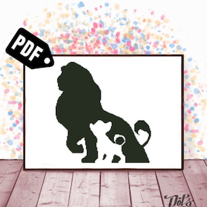 Cross stitch pattern - for beginners - Embroidery-Needlepoint Kits-pdf Instant Download-Cartoon-silhouette-Characters-fairy tale-easy-PT-189