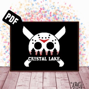 Movie Cross stitch pattern - for beginners - Embroidery Designs - Needlepoint Kits  - horror -PT-317