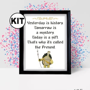 Kreuzstich Stickpackung - Cartoon Kreuzstich - Silhouette Kreuzstich - Kreuzstich Zitat - Charaktere - Stickerei - Nadelspitze-K-1143