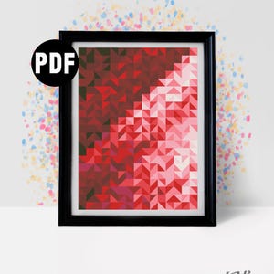 Geometric cross stitch pattern - geometric wall art - Embroidery - Needlepoint Kits - Modern cross stitch- pdf Instant Download-PT-1121