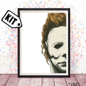 Cross Stitch KIT - Movie Cross stitch pattern - Embroidery Designs - Needlepoint Kits - horror cross stitch - clown - Old Movie - K-753
