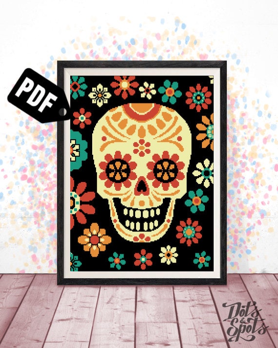 Mexican Ornament Cross Stitch Pattern for Beginners | Etsy