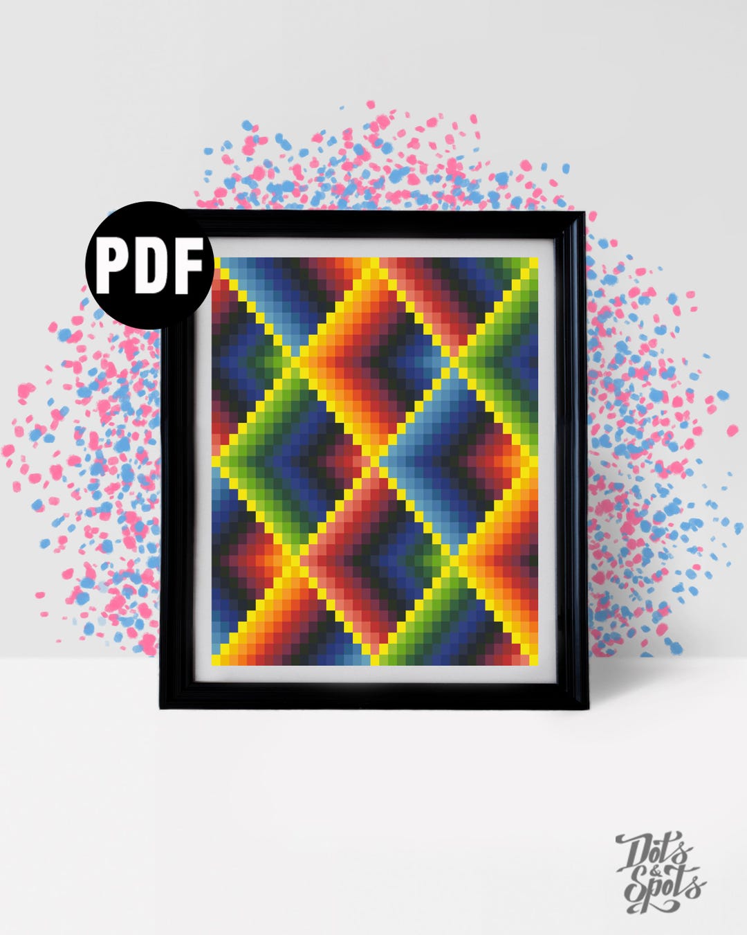 Geometric Cross Stitch Pattern - Geometric Wall Art - Embroidery ...