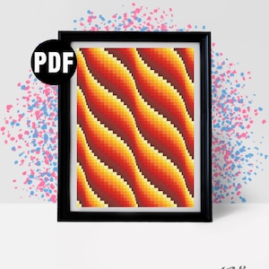 Kreuzstichmuster: Modernes geometrisches Kreuzstichmuster (PDF Download)