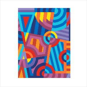 Geometric Cross Stitch Pattern for Beginners - Geometric Wall Art ...