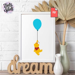 Modèle de point de croix dessin animé : silhouette de ballon (téléchargement PDF) PT-390