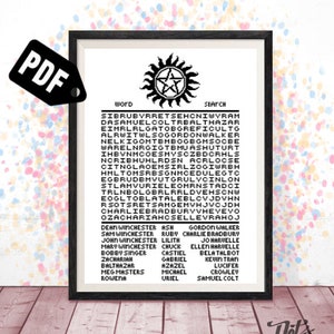 Cross stitch pattern - for beginners - Embroidery Designs - Needlepoint Kits -  silhouette - Word search cross stitch pattern - PT-756