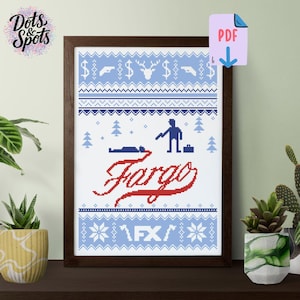 Movie Cross stitch pattern - for beginners - Embroidery Designs-Needlepoint Kits-TV show-poster-Modern Decor-pdf Instant Download-easy-PT-03