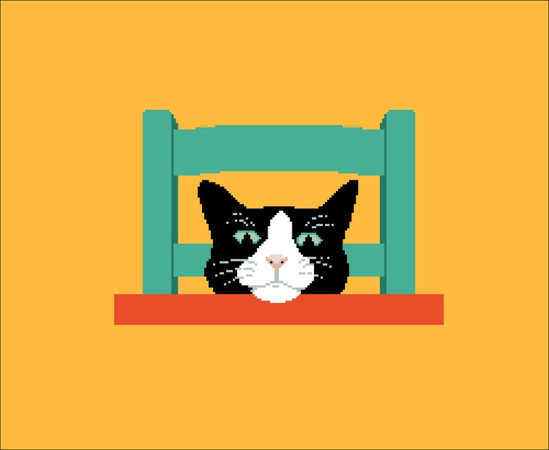 Cat Cross Stitch Pattern for Beginners Embroidery Designs Etsy