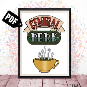 TV show Cross stitch pattern - for beginners - Embroidery Designs - Needlepoint Kits - pdf Instant Download-easy-PT-707