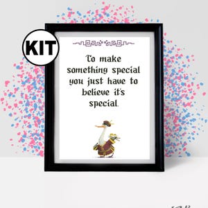 Kreuzstich Set - Cartoon Kreuzstich - Silhouette Kreuzstich - Kreuzstich Zitat - Charaktere - Stickerei - Nadelspitze-K-1145