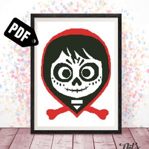 Modèle de point de croix film - pour débutants - motifs de broderie - kits de broderie - dessin animé - Mexican-musician-easy-PT-159