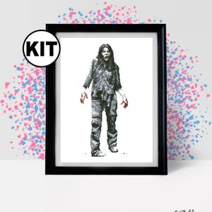 Kreuzstich Set - Film Kreuzstich Stickmuster - Stickmuster - Stickpackung - Horror Kreuzstich - Zombie - Alter Film - K-1160