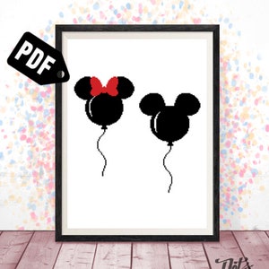Cross stitch pattern for beginners - Embroidery Designs - Needlepoint Kits - Cartoon -Love-Room Decor-Magic-pdf Instant Download-easy-PT-435