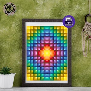 Geometric Cross Stitch Pattern: Modern Needlepoint Design (PDF Download) P-1133