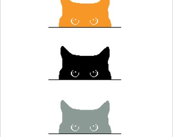 初心者向け猫のクロスステッチパターン - 刺繍 - ニードルポイント